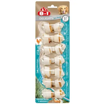8in1 Delights Pro Dental Kość Do Żucia Dla Psów Kurczak XS 7szt