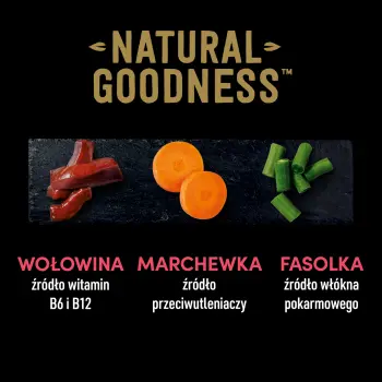 Cesar Natural Goodness Bogata W Wołowinę, Przybrana Marchewką, Fasolką I Ziołami 400g