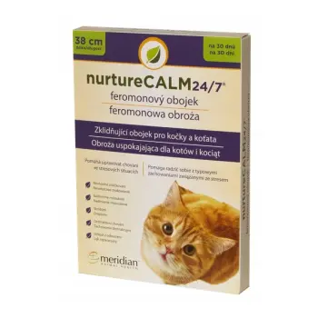 Meridian Animal Health NurtureCalm 24/7 Feline Pheromone Collar Obroża Uspokajająca Dla Kota 38cm