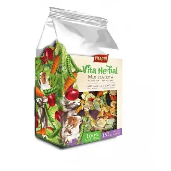 VITAPOL Vita Herbal dla gryzoni i królika mix płatków 150g