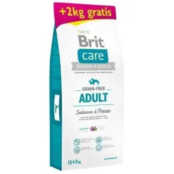 Brit Care Grain free Adult Salmon & Potato 12kg + 2kg