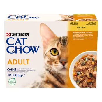 PURINA Cat Chow Adult Kurczak i cukinia Multipack 10x85g