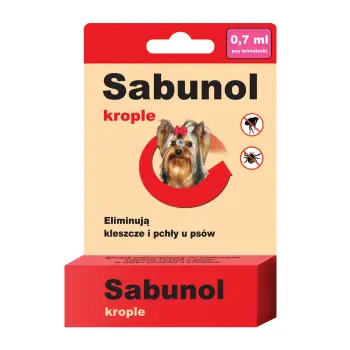 Laboratorium DermaPharm Sabunol Krople Przeciw Pchłom I Kleszczom 0,7ml