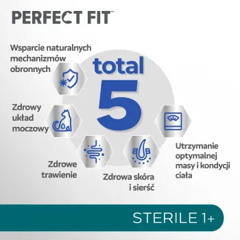 PERFECT FIT Sterile 1+ Z Wołowiną 750g