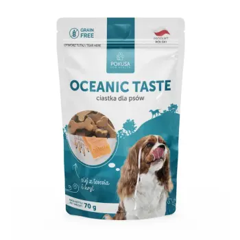 POKUSA Oceanic Taste - kryl i olej z łososia 70g - Ciastka dla psa