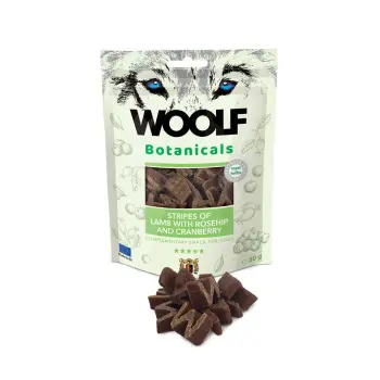 Brit Woolf Botanicals Lamb Stripes with Rosehip 80g