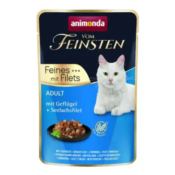 ANIMONDA Cat Vom Feinsten Adult Drób + Filet Z Mintaja Saszetka 85g