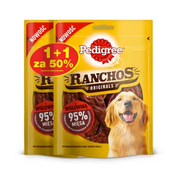 PEDIGREE Ranchos Originals 2 x 70g - przysmak dla psów z wołowiną