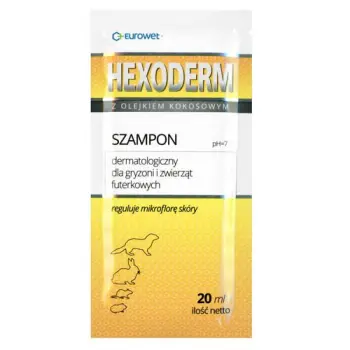 Eurowet Szampon Hexoderm Dla Gryzoni I Zwierząt Futerkowych 20x20ml