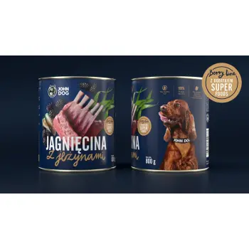 John Dog Berry Line Adult Jagnięcina Z Jeżynami 800g