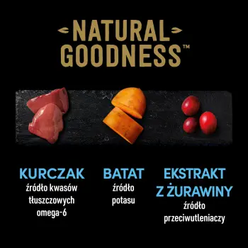 Cesar Natural Goodness Bogata W Kurczaka, Przybrana Batatem, Groszkiem I Żurawiną 400g