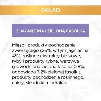 Purina Gourmet Gold Savoury Cake z jagnięciną i zieloną fasolką 85g