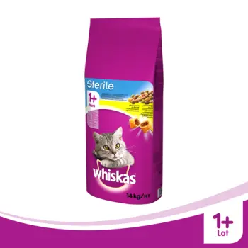 WHISKAS Karma Sucha Dla Kota Po Sterylizacji 1+ Sterile Z Kurczakiem 14kg