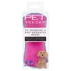 PET TEEZER De-Shedding & Dog Grooming Brush Blue And Pink L