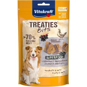 Vitakraft Treaties Bits superfood czarny bez 100g przysmak dla psa