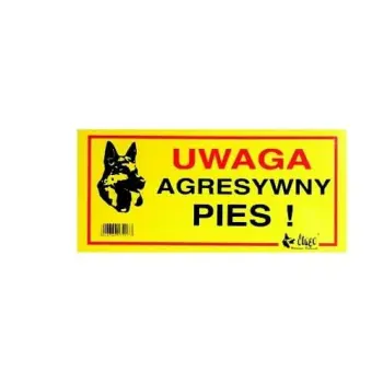 Dingo Tabliczka Ostrzegawcza "Uwaga Agresywny Pies"