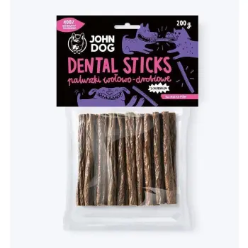 John Dog Dental Sticks Paluszki Wołowo-Drobiowe 200g