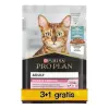 Purina Pro Plan Delicate z rybą dla kota 4x85g (3+1 GRATIS)