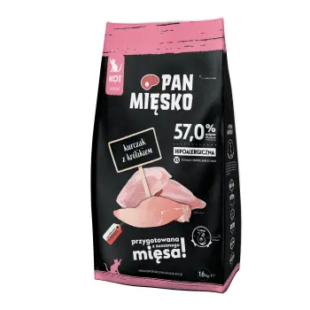 PAN MIĘSKO Kurczak Z Królikiem Dla Kociąt XS 1,6kg