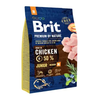 Brit Premium By Nature Junior M Z Kurczakiem 3kg