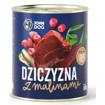 John Dog Berry Line Adult Dziczyzna Z Malinami 800g