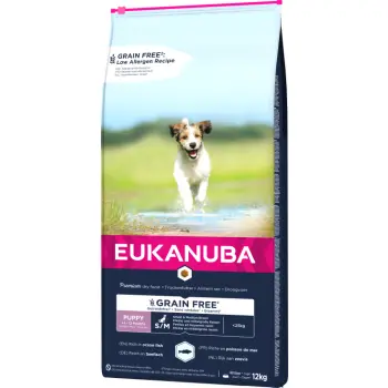 Eukanuba Puppy&Junior Small/Medium Grain Free Łosoś 12kg