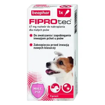 BEAPHAR Fiprotec Fiprotec S 1 Pipeta Kropli Przeciwko Ektopasożytom Dla Małych Psów 67mg