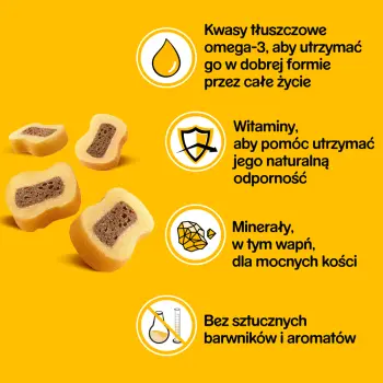 Pedigree Tasty Bites Chewy Slice Przysmak Dla Dorosłych Psów Z Wołowiną 155g