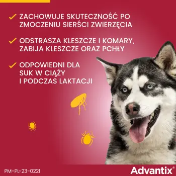 Bayer Advantix Krople Na Kleszcze I Pchły 4x2,5ml