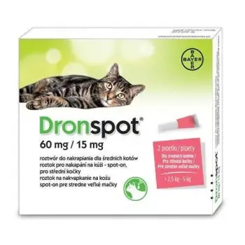 Bayer Dronspot Krople Na Robaki I Pasożyty 2x0,7ml