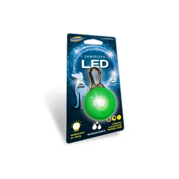 HILTON LED zawieszka silikonowa 2,0x3,1x5,5CM dla psa - zielona