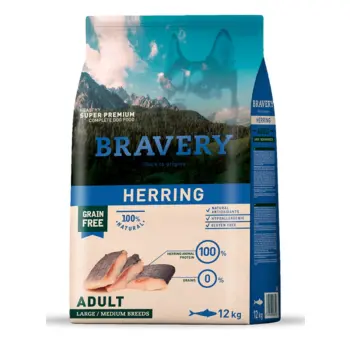 Bravery Grain Free Adult Medium Large Herring 12kg