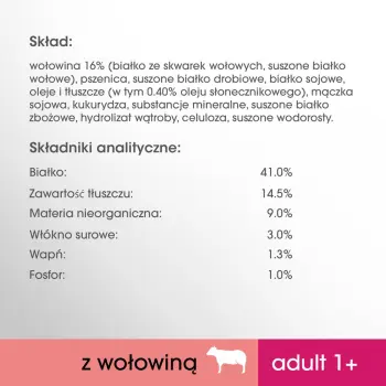 PERFECT FIT Adult 1+ Z Wołowiną 750g