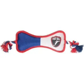 Flamingo Pet Products Zabawka Soccer Bone Niebieska 25cm