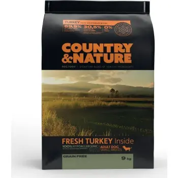 COUNTRY&NATURE Turkey With Vegetables Recipe Adult Dog Small Breeds 9kg