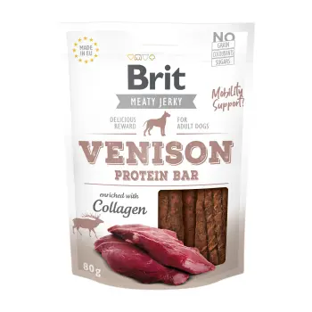 Brit Jerky Snack Venison Protein Bar 80g