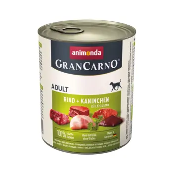 Animonda GranCarno Adult Dog Wołowina + Królik Z Ziołami 400g