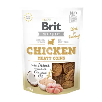 Brit Jerky Snack Chicken Meaty Coins With Insect 80g