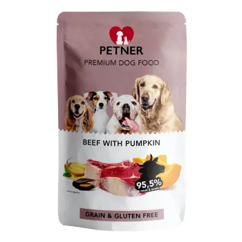 PETNER Premium Dog Food Z Wołowiną I Dynią 500g