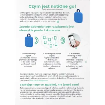 NotiOne Go! - Lokalizator Bluetooth Czerwony