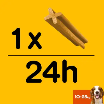 PEDIGREE DentaStix (średnie rasy) przysmak dentystyczny dla psów 10x180g 55+15 GRATIS!