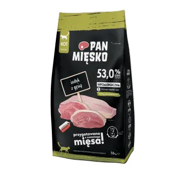 PAN MIĘSKO Indyk Z Gęsią S Dla Kota 1,6kg