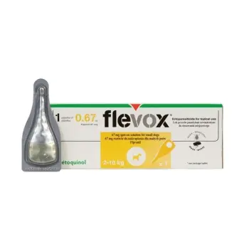 Vetoquinol Flevox S Na Pchły I Kleszcze Dla Psów 2-10kg 1x0,67ml