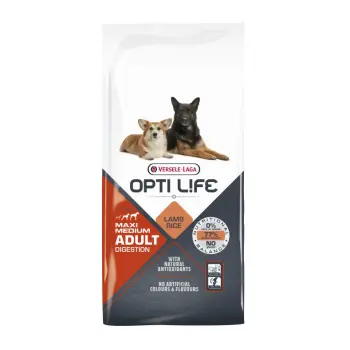 Versele-Laga Opti Life Adult Digestion Medium&Maxi Jagnięcina Z Ryżem 12,5kg