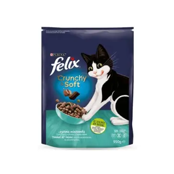 Felix Crunchy & Soft Tuńczyk Z Łososiem I Warzywami 950g