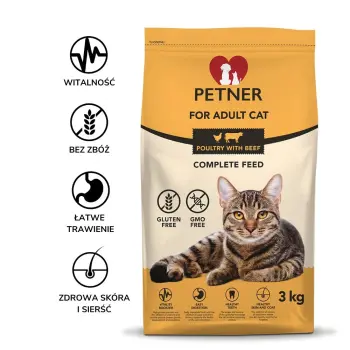 PETNER Adult Cat Z Drobiem I Wołowiną 3kg