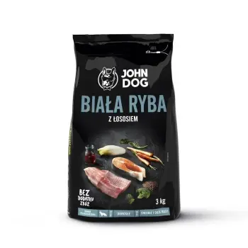 John Dog Karma Sucha Biała Ryba Z Łososiem 3kg