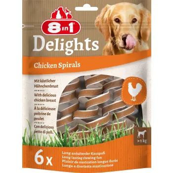 8in1 Przysmak Delights Chicken Spirals 6szt