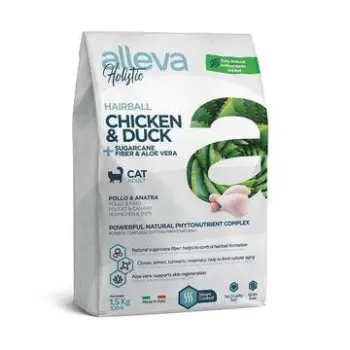 Alleva Holistic Hairball Chicken & Duck + SugarCane Fiber & Ginseng 10kg