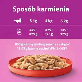 WHISKAS Mokra Karma Dla Kota 1+ Z Wołowiną W Sosie 400g